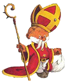 De snor van Sinterklaas laat los