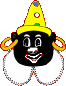Zwarte Piet met puntmuts