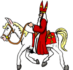 Sinterklaas rijdt op zijn paard Americo