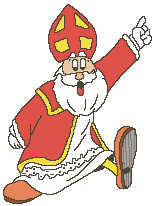 Sinterklaas wijst met zijn vinger